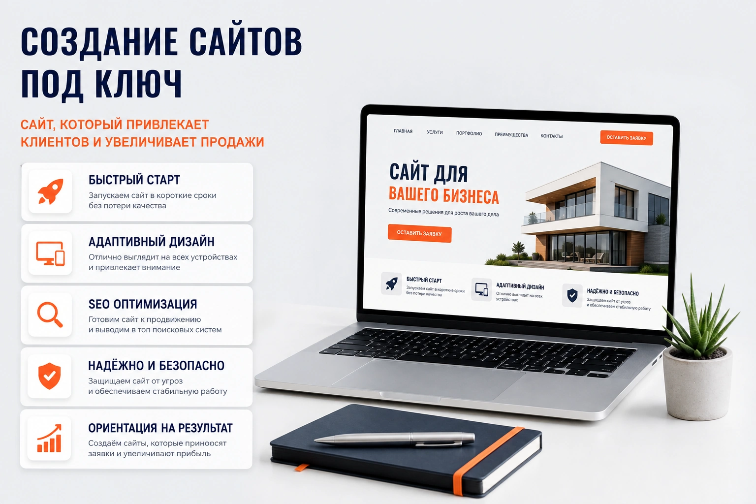 Обложка: создание сайтов под ключ